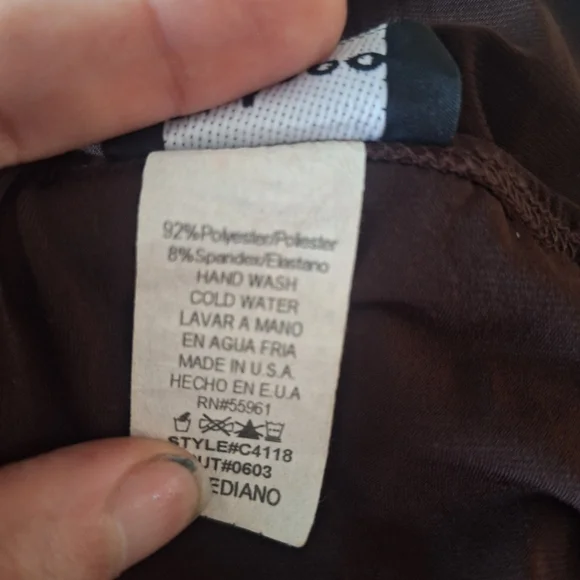 Taboo Vintage Y2K Espresso Brown Asymmetrical Hem Halter Mini Dress M - Picture 9 of 9